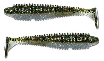 Swimbait Paddle Tail Keitech Style 2.8'' 30 Ribbed Soft Plastic Bass Fishing Lure