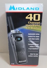Midland 40 Channel Handheld CB Radio 75-785 Portable Compact w/ Bonus DC Adapter