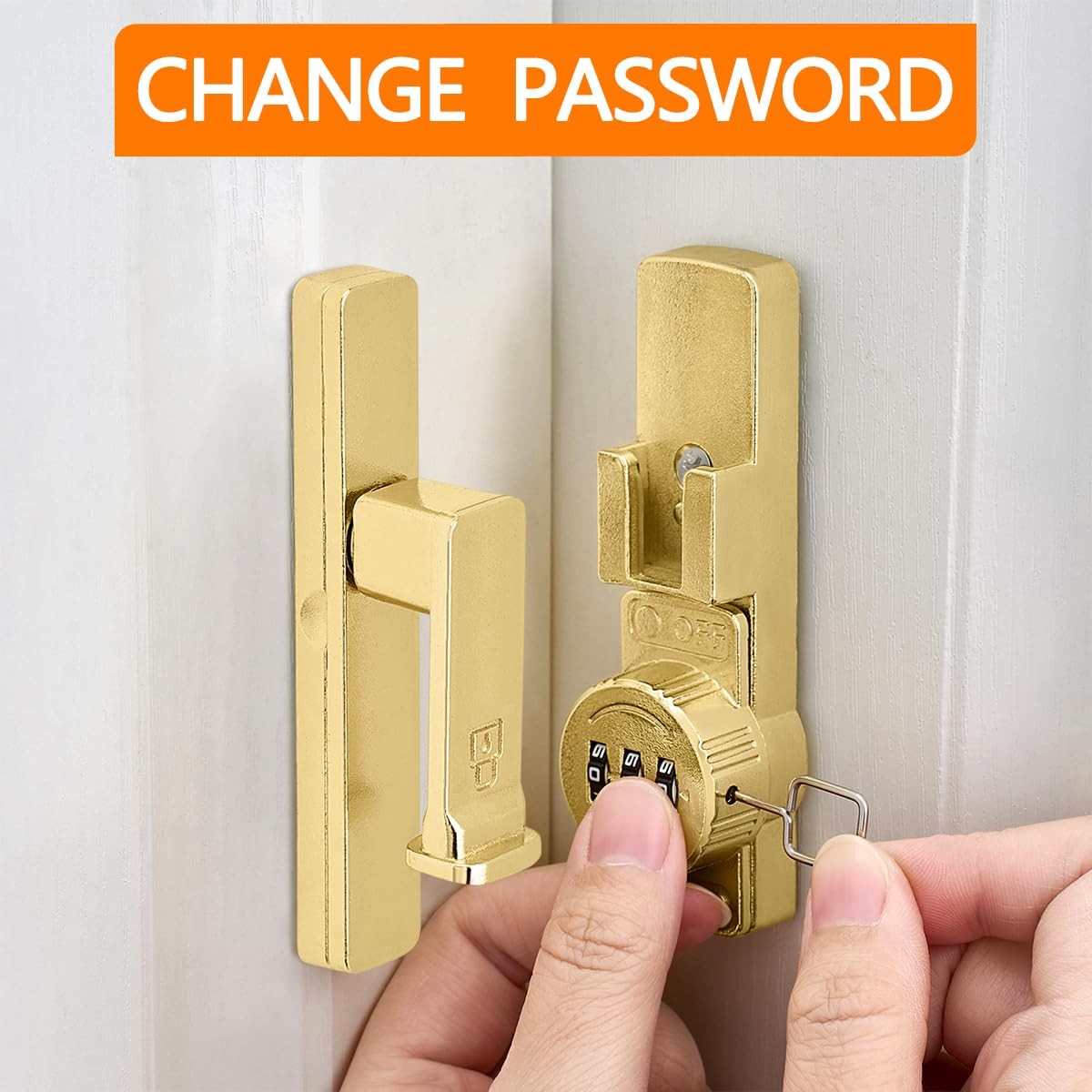 90 Degree Flip Latch Lock with Combination Lock for Barn Gate Garage Shed