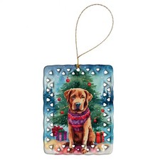 Chesapeake Bay Retriever Christmas Porcelain Ornament DAC3418CO2
