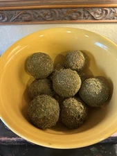 (9) Small 2.5” Diameter-Decorative  MOSS BALLS-Dried Moss Spheres-FREE SHIPPING