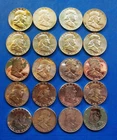 FULL ROLL OF 20 MIXED DATE FRANKLIN HALF DOLLARS. CIRCULATED.