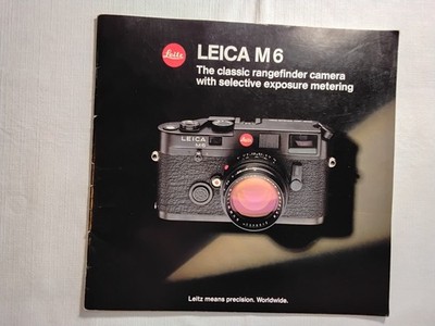 Leitz Leica M6 Camera 30 page Guide Book Cataloge Genuine Original Leica print