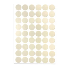 1-Sheet Self-adhesive Screw Covers Caps Sticker 21mm 54 in 1 Thin Line White 