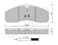 Metelli Bremsbelagsatz, Scheibenbremse 22-0578-5 FüR MERCEDES-BENZ