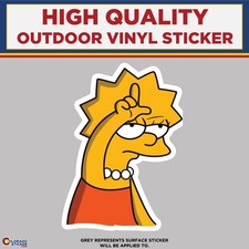 Lisa Simpson Loser, High Quality Vinyl Stickers