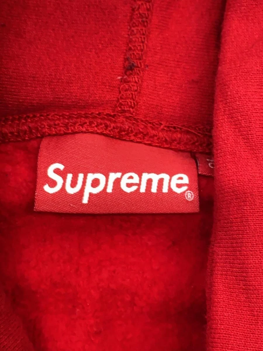 Felpa Supreme con cappuccio L cotone ROSSO usata