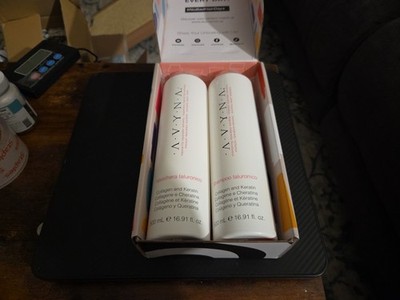 NIB - AVYNA Collagen & Keratin Shampoo + Conditioner Mask  16.91 oz. each 