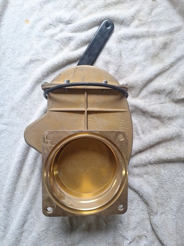 MZ 6" Brass Lever Gate Valve 4-Bolt Flange x FNPT Vacuum Truck Septic ITALY Made
