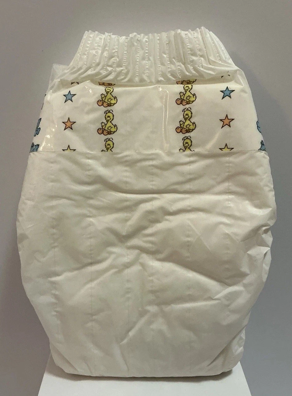1987 LUVS DELUXE PLASTIC DIAPER SIZE M-L BIG BIRD COOKIE MONSTER WHITE BABYCORE
Opens in a new windo