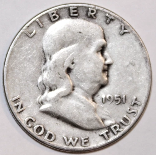 1951-S Franklin Half Dollar - Very Fine - #0782EB