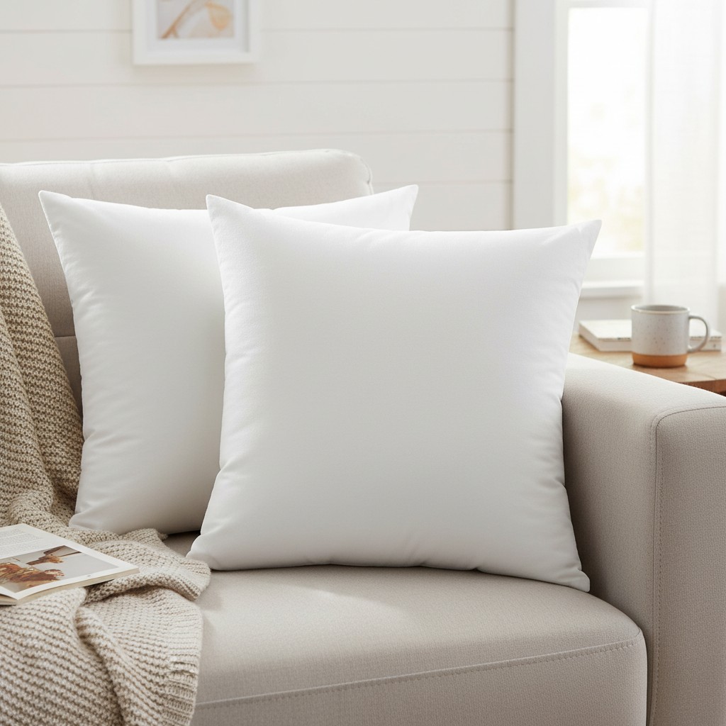 Ultra-Soft Goose Down Feather Pillow Inserts, 18x18IN - Firm