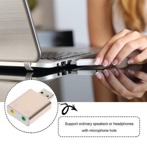 Headphone Jack External Adapter USB Externe Soundkarte Soundkartenadapter - Afbeelding 2 van 11