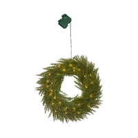 Star Trading KüNstlicher Tannenkranz ,Thuja' Mit Batterien + Timer, GrüN, 30 Le