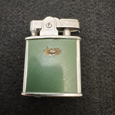 Ronson Princess Lighter - Green Enamel - Vintage Used
