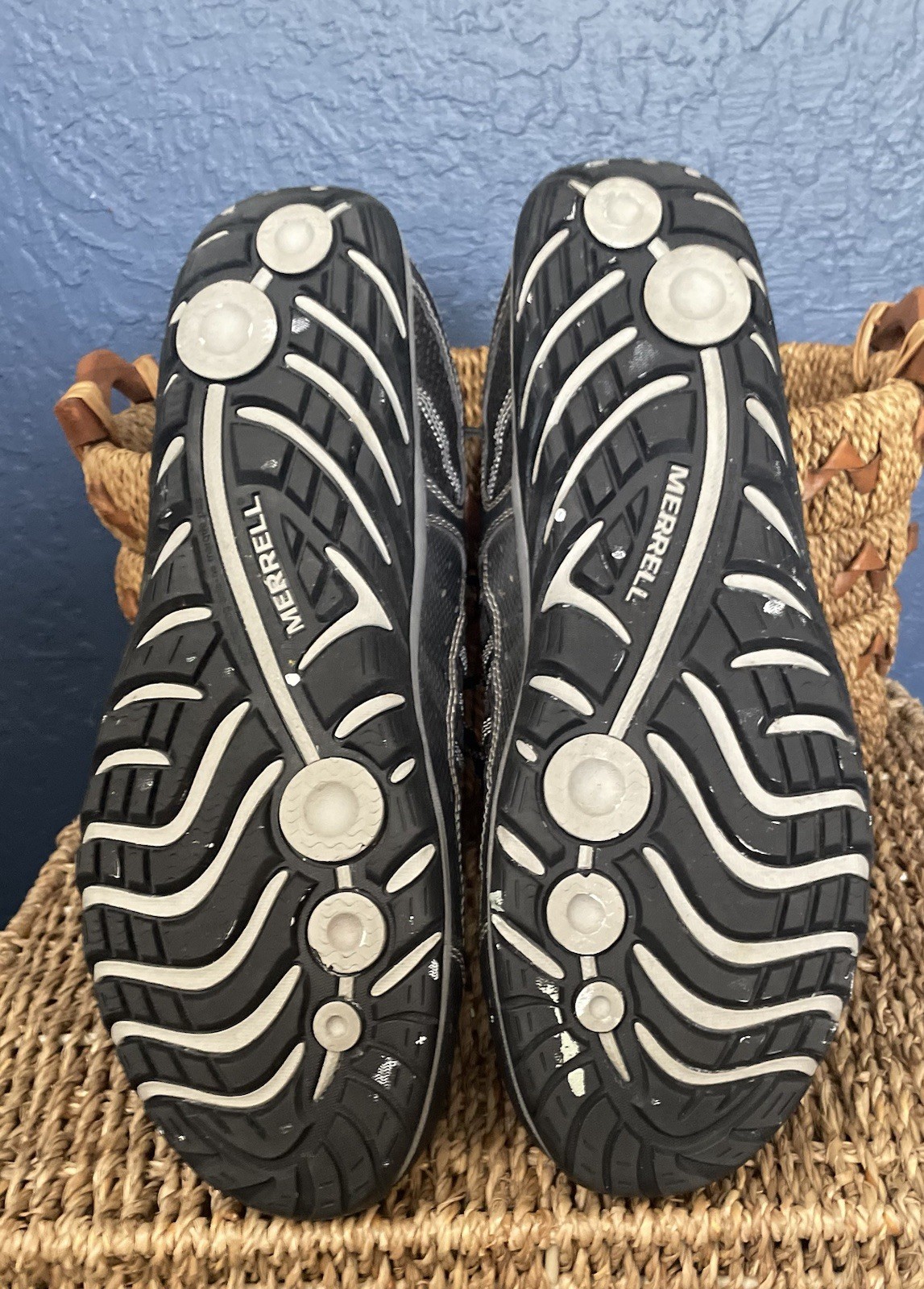 Merrell Hymist Uomo Nero B. Sneakers arancione trail escursionismo taglia 15 usate in ottime condizioni