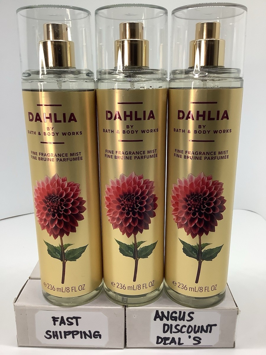 Bath & Body Works “Dahlia”3 Pack” Fine Fragrance Mists ~ 8oz 236ml