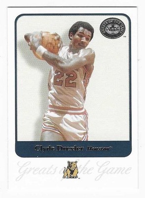 2001 Fleer Greats of the Game Clyde Drexler Houston Cougars Basketball Card #14