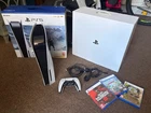sony playstation 5 825gb disc ed boxed with games excellent cond. hardly used