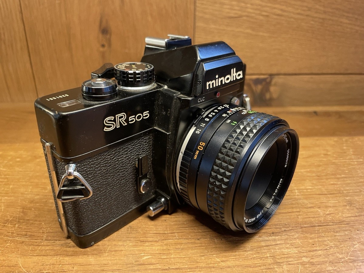 Rare Black : Near Mint* Minolta SR505 Film Camera MC Rokkor