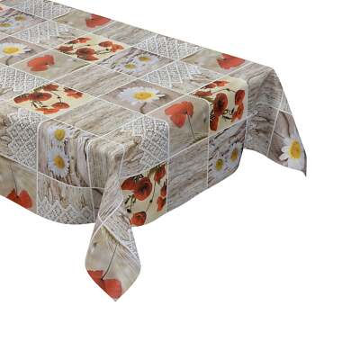 Wachstuch Tischdecke Mohnblumen Margeriten C145111 eckig rund oval
