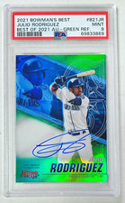 2021 Bowman's Best Julio Rodriguez Best of 2021 Green Auto /99 PSA 9 #B21-JR