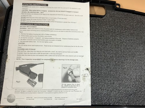 TestoView 318 HLK Bohrungsbereich beleuchtet faseroptisch visuelles Inspektionswerkzeug - Bild 2 von 3