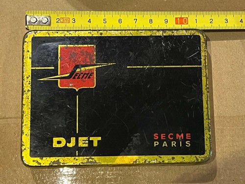 dose Blechdose Djet Secme Paris tabak tobacco box chewing Genuine Old tin can - Bild 8 von 8