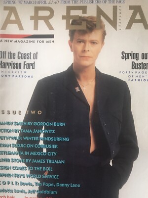 Arena Magazine Issue 2 1987 David Bowie Cover The Face Offshoot Harrison Ford