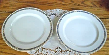 Vintage Syracuse China O.P.CO.  MISTIC 9" Plates 1915 ~ Set of 2 ~