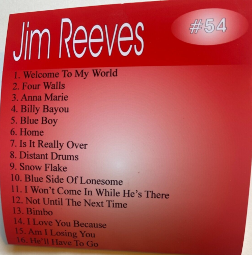 COUNTRY CLASSICS #54 KARAOKE CD+G CDG JIM REEVES 16 SONG