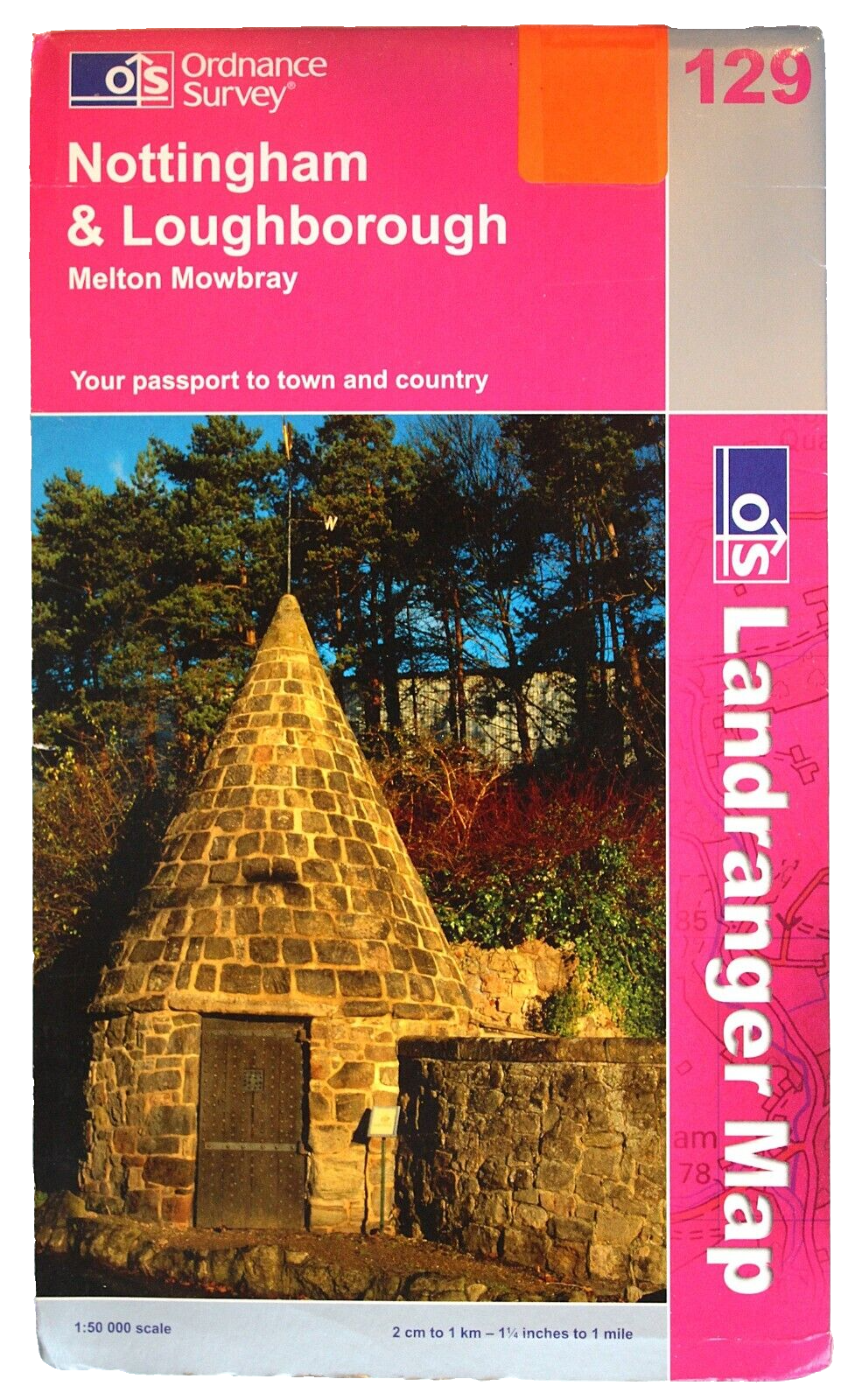 Ordnance Survey Landranger Sheet 129 Nottingham Loughborough Melton Mowbray 5th
