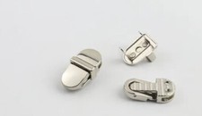 Silver turn lock purse thumb lock. lock hardware for handbags