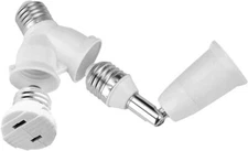 3-in-1 E26/E27 2 Spotlight Socket Splitter