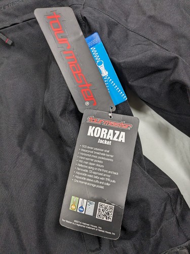 Chaqueta Tourmaster Para Hombre XXL 2xl Negra Para Hombre Motocicleta Chaqueta Koraza - Imagen 9 de 16