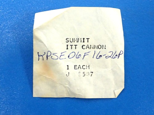 ITT CANNON KPSE06F16-26P CIRCULAR AIRCRAFT MIL SPEC CONNECTOR, NOS! - Picture 10 of 10