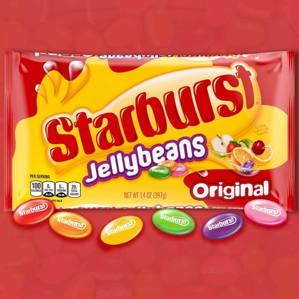 STARBURST Original Jelly Beans Easter Candy 14 oz Bag – Fruity Chewy Treats. - Image 3 of 4