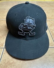 New Era 59Fifty Cleveland Browns Brownie The Elf Fitted Hat Sz 7 1/4 NFL Black