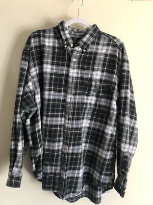 Gap Men s Button Down Shirt Plaid Green Size XL