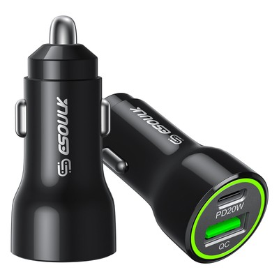 For LG Stylo 6 LM-Q730 20W  PD + QC 3.0 USB Car Charger Adapter ONLY