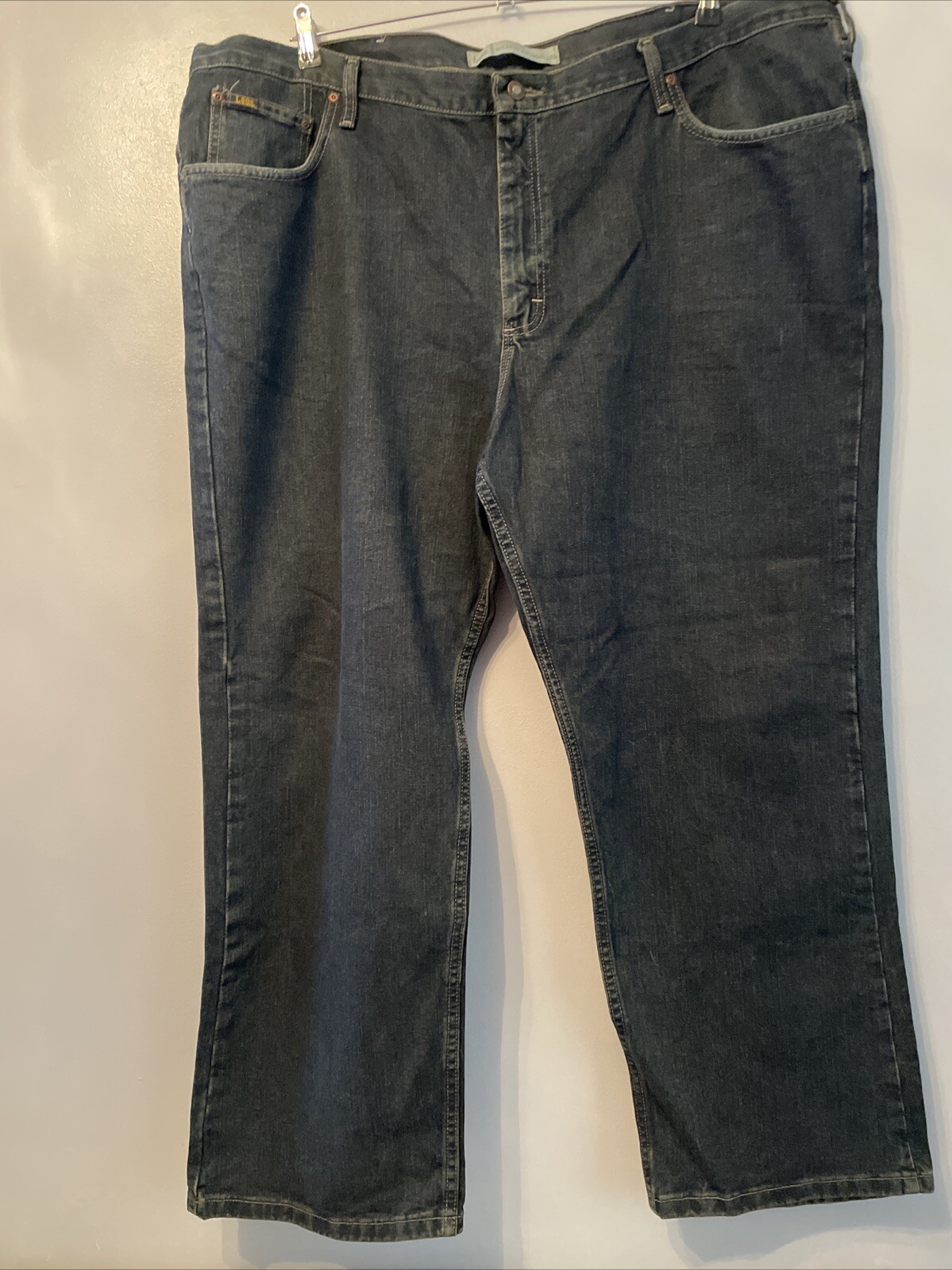 Lee Jeans Mens Size 46x30 Regular Fit Straight Leg Blue Wash Denim