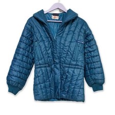 Giubbotto Colmar Vintage blu trapuntato con zip anni 80 - Taglia 46 donna