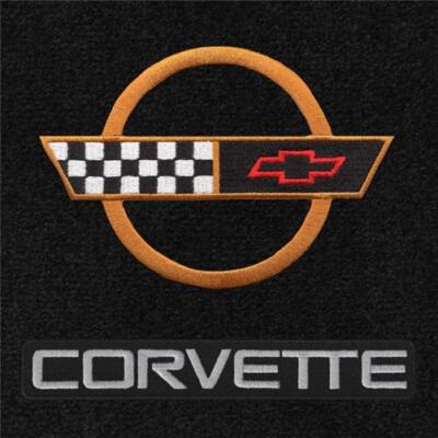 Lloyd Carpet 2pc Floor Mats for 1995-1996 Corvette C4 - Choose Color & Logo
