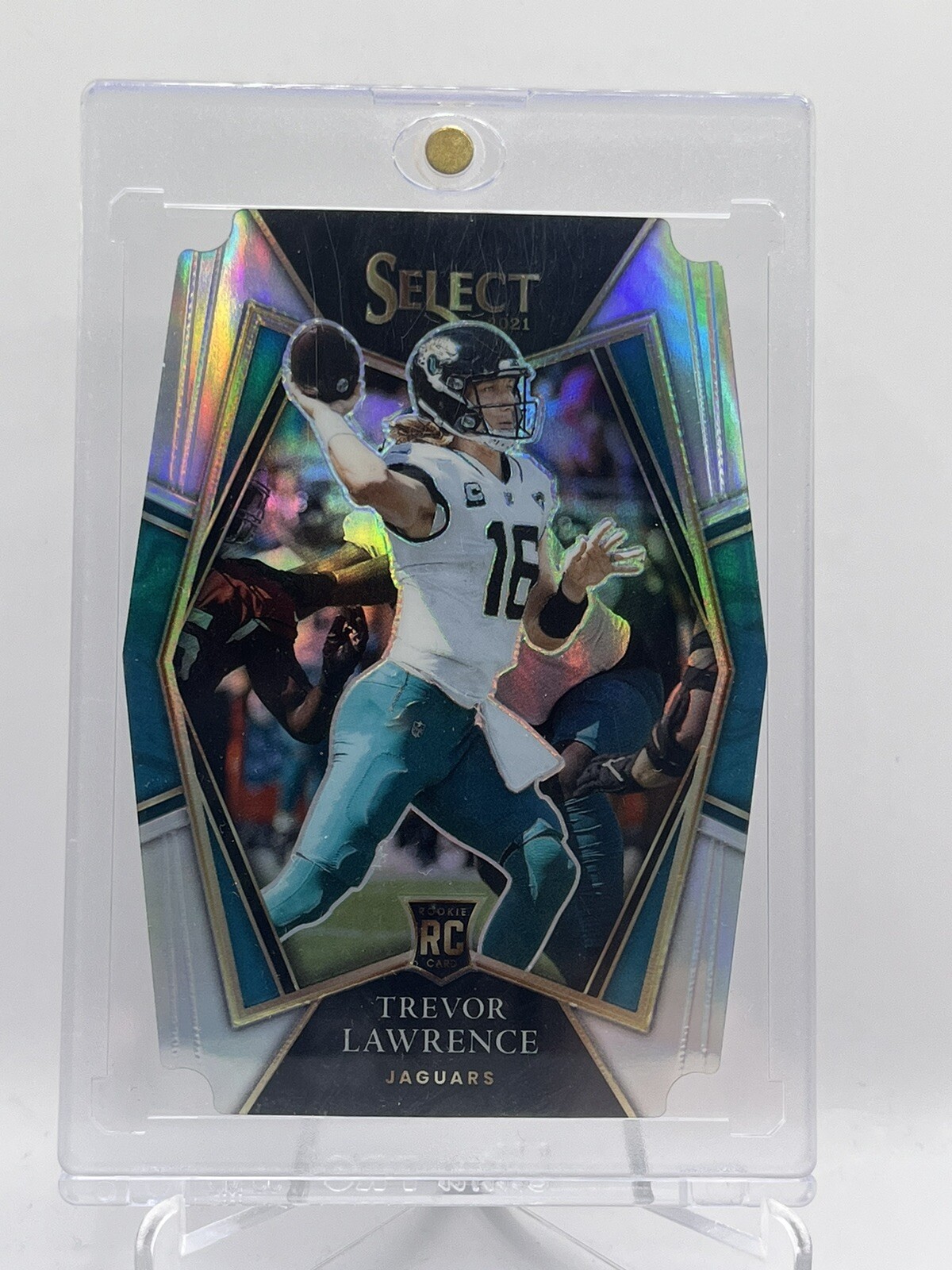 2021 Select Trevor Lawrence #143 Silver Die Cut Prizm RC Rookie Jaguars