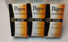3 Pack BIGEN 59 Permanent Powder Hair Color Oriental Black