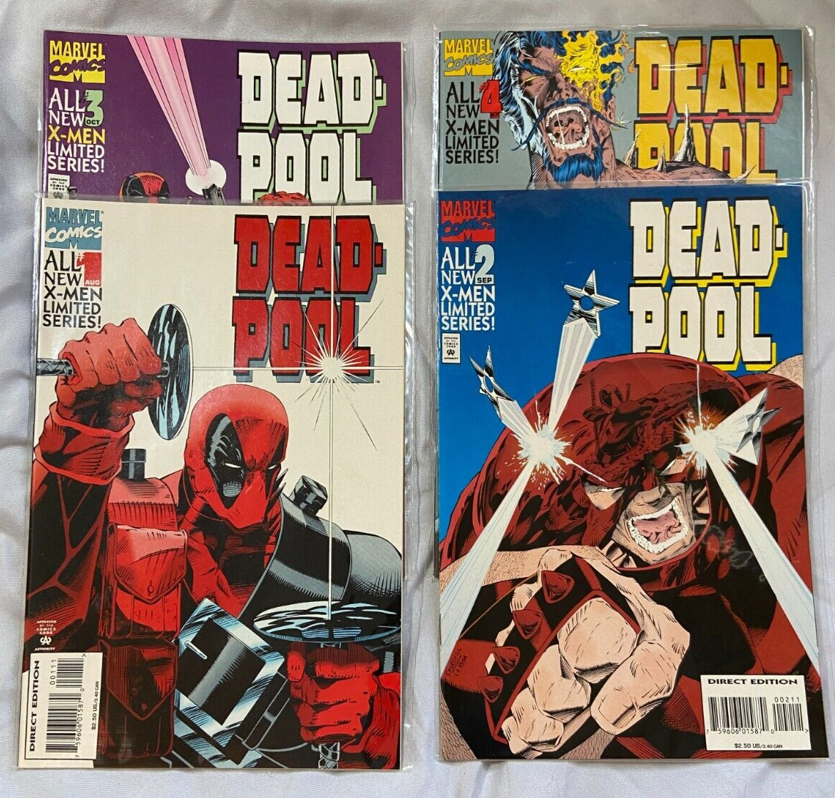 Deadpool #1-4 (1994) Complete Series Marvel Comics, Mark Waid, Ian Churchill