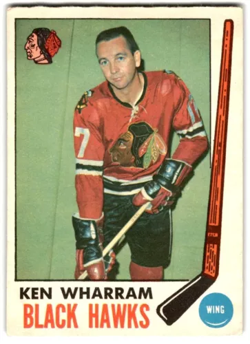 1969-70 O-Pee-Chee Ken Wharram A #74 SMALL CREASE Chicago Blackhawks