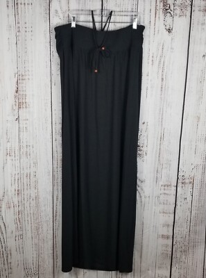 tommy bahama tambour halter dress Women's Sleeveless Maxi Dress, Black XL New NWT $155 layered