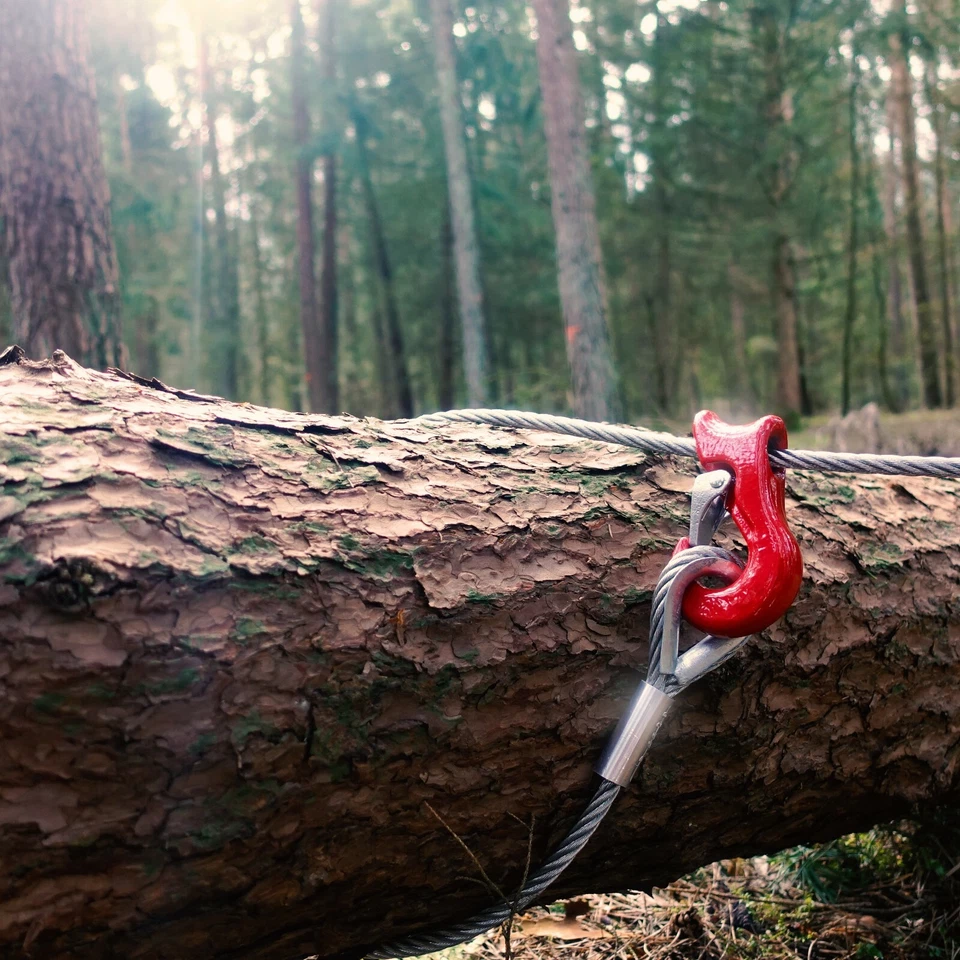 Rückeseil Chokerseil Gleithaken Forst 10mm 12mm 14mm Seilgleithaken Seilgleiter - Bild 3 von 4