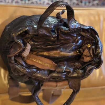 Langellotti Distressed Leather Backpack $540- Perfect  display picture 3